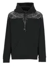 Marcelo Burlon County Of Milan Icon Wings Drawstring Hoodie In Black