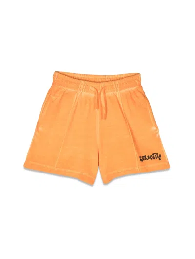 Marcelo Burlon County Of Milan Mini Sweatshorts For Boys In Orange