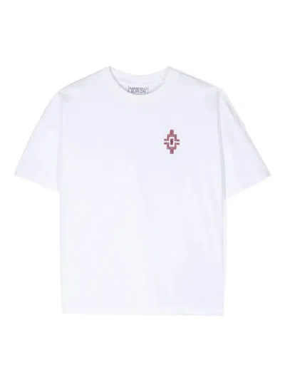 Marcelo Burlon County Of Milan Kids' T-shirt Con Logo In White