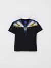 Marcelo Burlon County Of Milan Black T-shirt For Boy With Wings In Black