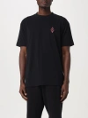 Marcelo Burlon County Of Milan Cross Embroidery Crew Neck T-shirt In Black
