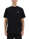 Marcelo Burlon County Of Milan Vintage-effect Snake Print T-shirt In Black White