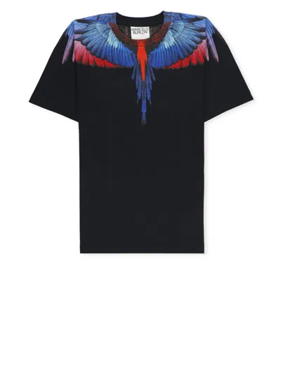 Marcelo Burlon County Of Milan Kids' T-shirt With Print In Black