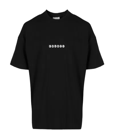 Marcelo Burlon County Of Milan T-shirt With Round Neck And Short Sleeves In Black
