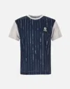 Marcelo Burlon County Of Milan County Pinstripes Active T-shirt In Blue