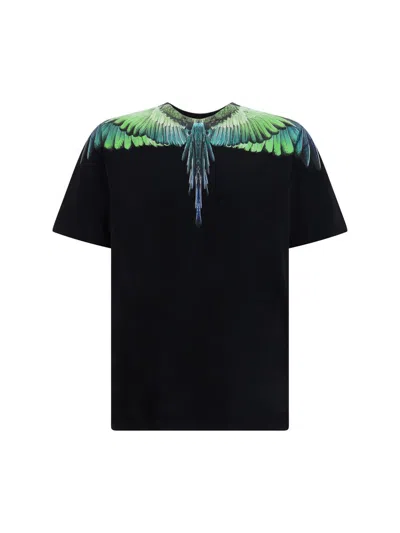 Marcelo Burlon County Of Milan T-shirts And Polos In Black Light Gre