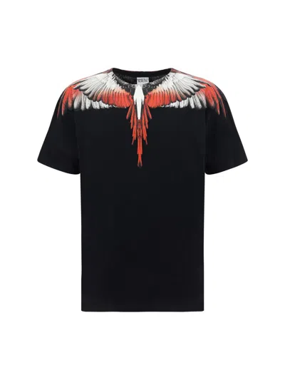 Marcelo Burlon County Of Milan T-shirts In Black Red