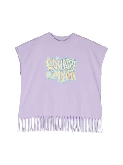 Marcelo Burlon County Of Milan Kids' Tank Top In Lilac