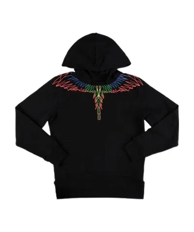 Marcelo Burlon County Of Milan Teen Wings Print Hoodie In Black