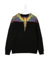 Marcelo Burlon County Of Milan Teen Wings Print Sweatshirt In Black