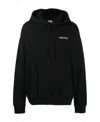 Marcelo Burlon County Of Milan Tempera Cross Cotton Hoodie In Black