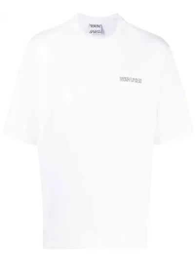 Marcelo Burlon County Of Milan Marcelo Burlon Tempera Cross Print T-shirt In White