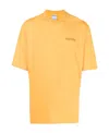 Marcelo Burlon County Of Milan Tempera Cross Over T-shirt Ocher Yellow In Yellow