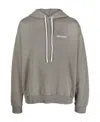 Marcelo Burlon County Of Milan Tempera Cross-print Pullover Hoodie In Gray