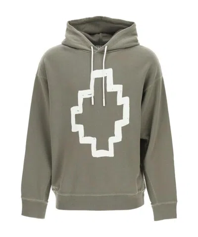 MARCELO BURLON COUNTY OF MILAN TEMPERA LOGO-PRINT HOODIE