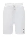 Marcelo Burlon County Of Milan Marcelo Burlon Logo-print Bermuda Shorts In White Black