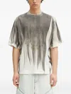 Marcelo Burlon County Of Milan Tie-dye Flame-print T-shirt In Gold