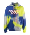 Marcelo Burlon County Of Milan Felpa County 3000 In Cotone Con Cappuccio In Blue