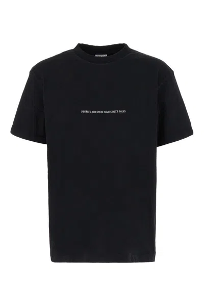 Marcelo Burlon County Of Milan Party Quote T-shirt With Cross And Nights Embroidery In Black