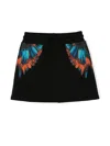 Marcelo Burlon County Of Milan Travel Wings-print Drawstring Miniskirt In Black
