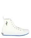 Marcelo Burlon County Of Milan Marcelo Burlon Vulcanized High-top Sneakers Man Sneakers White Size 9 Cotton In White