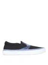 Marcelo Burlon County Of Milan Black Fabric Slip-on Loafer In Black