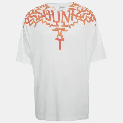 Pre-owned Marcelo Burlon County Of Milan White Graffiti Wings Print Cotton T-shirt L