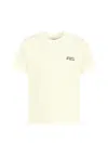 Marcelo Burlon County Of Milan White T-shirt For Boy With Black Logo In Yellow
