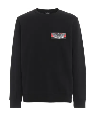 Marcelo Burlon County Of Milan Wing Pattern Patch Sweater In Black