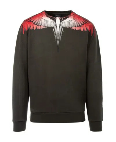 Marcelo Burlon County Of Milan Wing Printed Sweater In Black