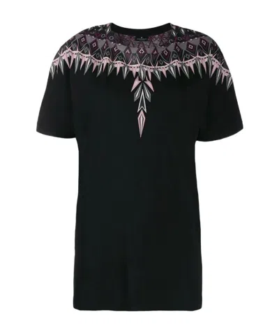 Marcelo Burlon County Of Milan Wing Printed T-shirt In Black