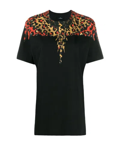 Marcelo Burlon County Of Milan Wing Printed T-shirt In Black