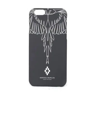 Marcelo Burlon County Of Milan Wing Printing Mobile Phone Protective Case In Black