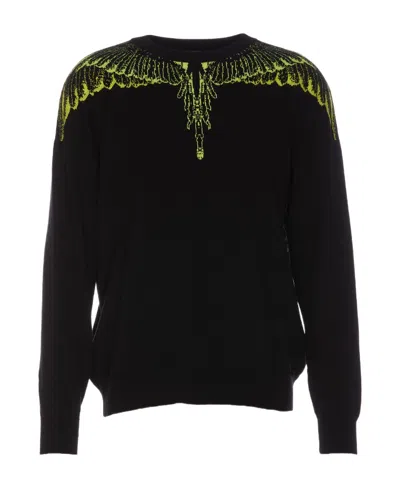 Marcelo Burlon County Of Milan Wings-intarsia Jumper In Black
