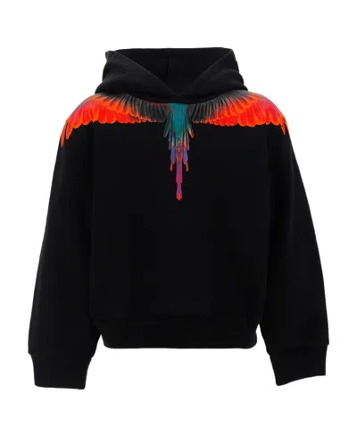 Marcelo Burlon County Of Milan Wings Logo-print Hoodie In Black