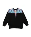 Marcelo Burlon County Of Milan Wings-print Cotton Sweatshirt In Black