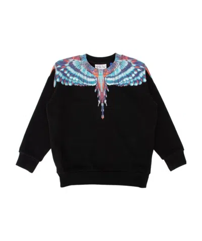 Marcelo Burlon County Of Milan Wings-print Cotton Sweatshirt In Black