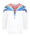 Marcelo Burlon County Of Milan Wings-print Cotton T-shirt In Blue