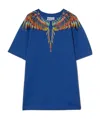 Marcelo Burlon County Of Milan Wings-print Cotton T-shirt In Blue