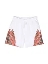 Marcelo Burlon County Of Milan Wings Print Cotton Sweat Shorts In White