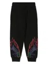 Marcelo Burlon County Of Milan Wings-print Elasticated-waist Track Pants In Black