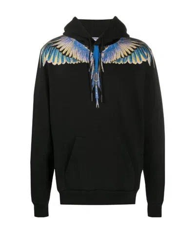 Marcelo Burlon County Of Milan Wings Print Hoodie In Black