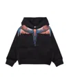Marcelo Burlon County Of Milan Wings-print Organic-cotton Hoodie In Black