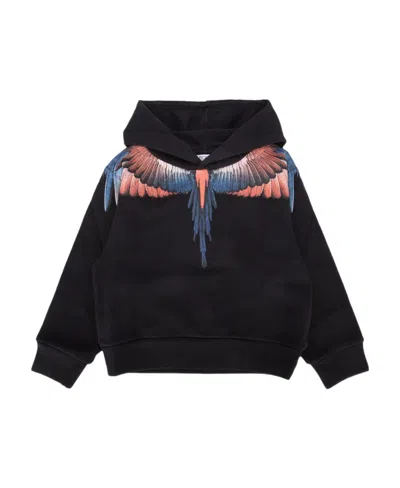 Marcelo Burlon County Of Milan Wings-print Organic-cotton Hoodie In Black