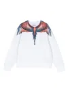 Marcelo Burlon County Of Milan Wings-print Organic-cotton Sweatshirt In White