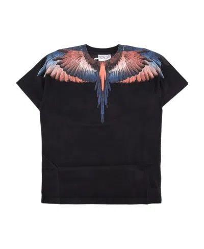 Marcelo Burlon County Of Milan Wings-print Organic-cotton T-shirt In Black