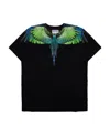 Marcelo Burlon County Of Milan Wings-print Organic-cotton T-shirt In Black