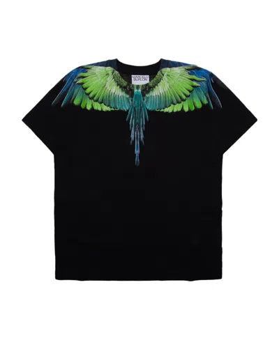 Marcelo Burlon County Of Milan Wings-print Organic-cotton T-shirt In Black