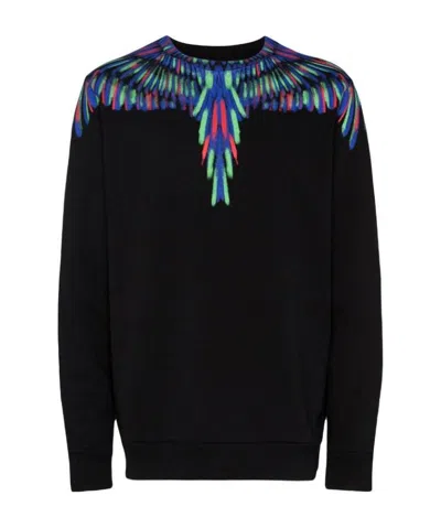 Marcelo Burlon County Of Milan Wings Print Sweatshirt In Black
