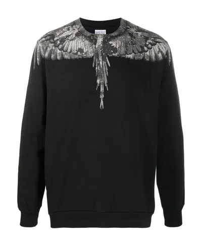 Marcelo Burlon County Of Milan Wings Print Sweatshirt In Black